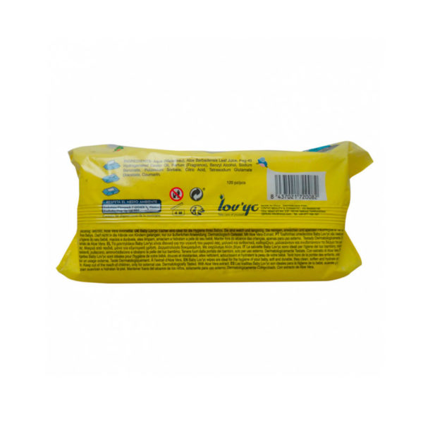 Toallitas húmedas para bebés con aloe vera Lov'yc Baby (120 U) - Imagen 3