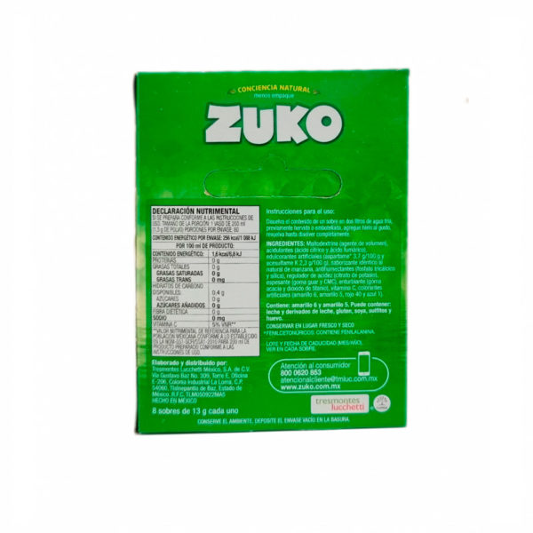 Refresco sabor manzana Zuko 12 x 8 x 13 g - Imagen 2