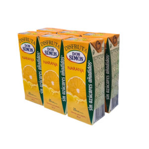 cajitas de jugo de naranja en la habana