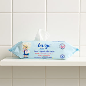 Toallitas de papel higiénico húmedo biodegradables Lov’yc (80 U)